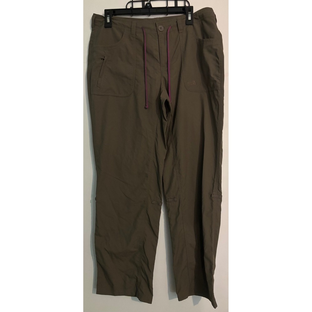 The North Face Womens Horizon II Convertible Pant Sz 10 Olive Green Hiking Gorp